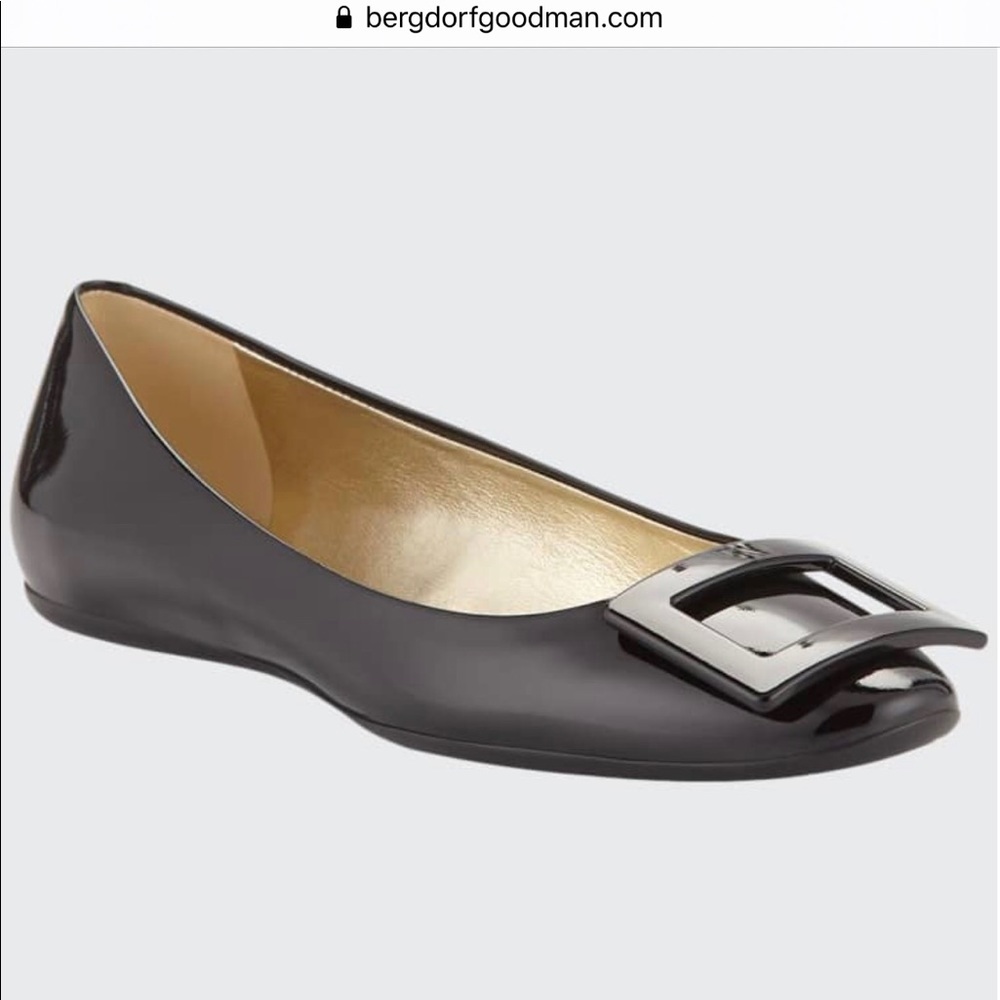 Roger Vivier Gomette Patent leather flat